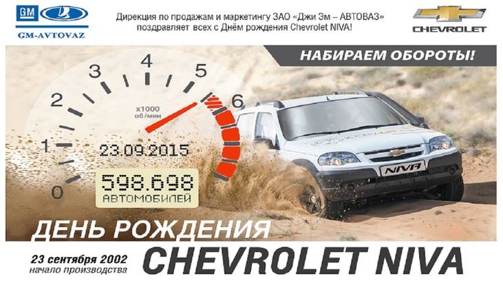 День рождения Chevrolet NIVA! День рождения Chevrolet NIVA!