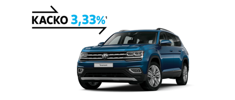 КАСКО — 3,33% для Volkswagen Teramont.